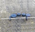 Halterstang met 12 schijven, Ophalen, Gebruikt, Buik, Halterstangen