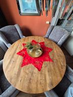 Eettafel set met 4 stoelen (Meubelshop), Huis en Inrichting, Tafels | Eettafels, Ophalen, Rond, Zo goed als nieuw, 100 tot 150 cm