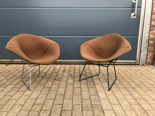 2x Originele Knoll Bertoia Diamond chairs, Huis en Inrichting, Fauteuils, Ophalen of Verzenden