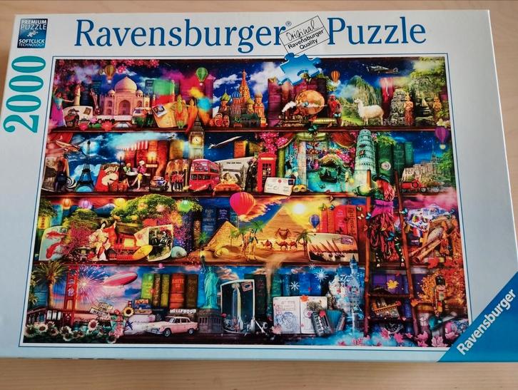 Ravensburger - Aimee Stewart - world of books, Hobby en Vrije tijd, Denksport en Puzzels, Zo goed als nieuw, Legpuzzel, Meer dan 1500 stukjes