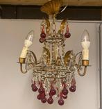 Antieke Kasteel Lampje - H55cm doorsnee 30 cm, Ophalen, Gebruikt, Glas