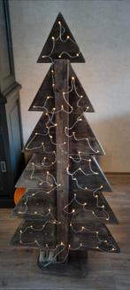 Houten kerstboom met led verlichting + assesoiares, Ophalen