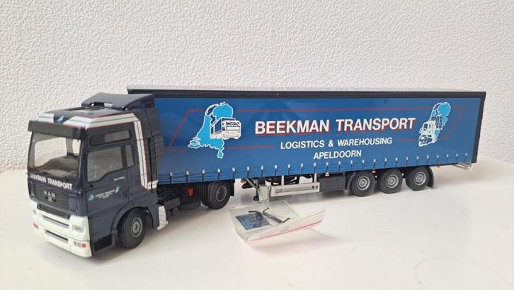 Liontoys MAN TGA Beekman Transport, Hobby en Vrije tijd, Modelauto's | 1:50, Zo goed als nieuw, Bus of Vrachtwagen, Lion Toys