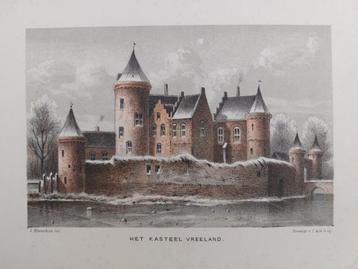 40 / Kasteel van Vreeland Litho uit 1854 beschikbaar voor biedingen