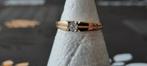 18 karaat geelgouden ring gemerkt .750 met diamant, Ophalen of Verzenden, Zo goed als nieuw, 17 tot 18, Met edelsteen