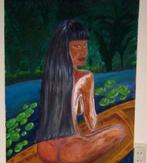 Renaissance Schilderij: Braziliaanse Indianen op de Amazone, Ophalen of Verzenden