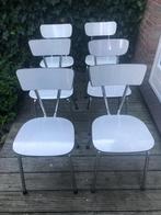 6 vintage formica stoelen jaren 60, Vijf, Zes of meer stoelen, Grijs, Metaal, Gebruikt