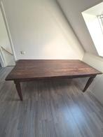 Indonesische teakhouten tafel (220 x 95), Ophalen, Gebruikt, 200 cm of meer, 50 tot 100 cm