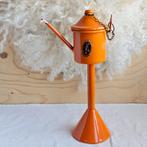 Emaille oranje olielamp tuitlamp snotneus, Antiek en Kunst, Antiek | Lampen, Ophalen of Verzenden