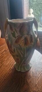 Vaas franse barbotine vaas gesigneerd, jugendstil, Ophalen of Verzenden