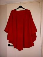 poncho cape rood dik warm fleece, Kleding | Dames, Grote Maten, Nieuw, Ophalen of Verzenden, Jas of Mantel, Rood