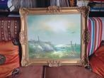 Schilderij Zee met Meeuwen - H. Gailey, Antiek en Kunst, Kunst | Schilderijen | Klassiek, Ophalen
