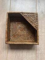 Rieten Servethouder - Birma Stijl, Ophalen, Mand, Vierkant, Zo goed als nieuw