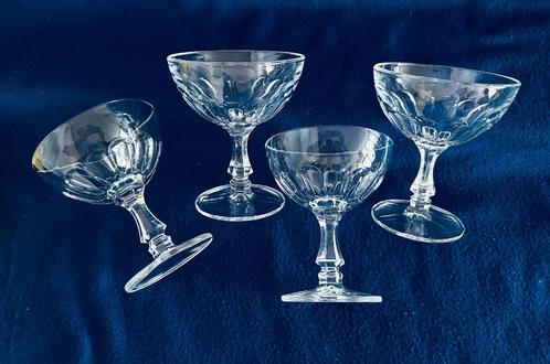 4x Coupe h 12 cm Champagnecoupe Vintage, Antiek en Kunst, Antiek | Glas en Kristal, Ophalen