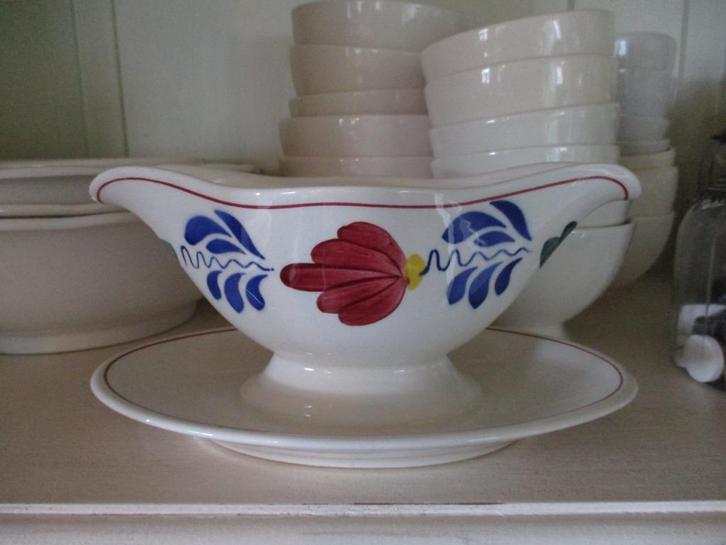 Boerenbont juskom (sauciere/sauskom) Boch, Huis en Inrichting, Keuken | Servies, Kom(men), Boerenbont, Ophalen of Verzenden