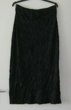 NIEUWE zwarte enkel-lange rok met crinkle effect, mt. XL/XXL, Zwart, Maat 46/48 (XL) of groter, Nieuw, Ophalen of Verzenden