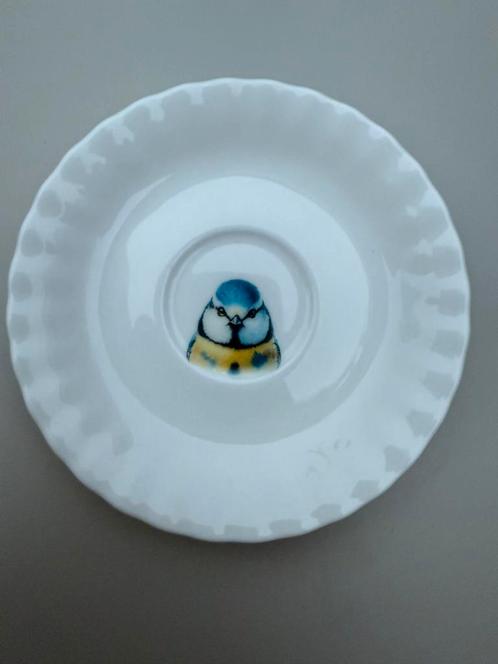 Vintage Royal Albert porseleinen wandbordje pimpelmees, Antiek en Kunst, Antiek | Servies los, Ophalen of Verzenden