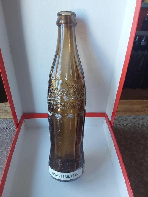 Coca Cola Fles embossed USA 1955 Item A9, Verzamelen, Merken en Reclamevoorwerpen, Gebruikt, Gebruiksvoorwerp, Ophalen of Verzenden
