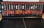 Doos (cassette) met 19 VHS-videobanden met James Bond-films, Vanaf 12 jaar, Ophalen of Verzenden, Gebruikt, Thrillers en Misdaad