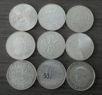 Complete serie van 9 stuks 50 gulden 1982 t/m 1998, Ophalen of Verzenden, Koningin Beatrix, 50 gulden, Zilver