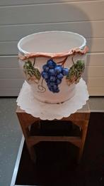 grote bloempot met decoratie fruit zie omschrijving, Ophalen, Overige materialen, 40 cm of meer, Rond