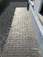 Zwarte waaltjes +/- 4,5m2, Tuin en Terras, Tegels en Klinkers, Ophalen, Klinkers, Zo goed als nieuw, Natuursteen