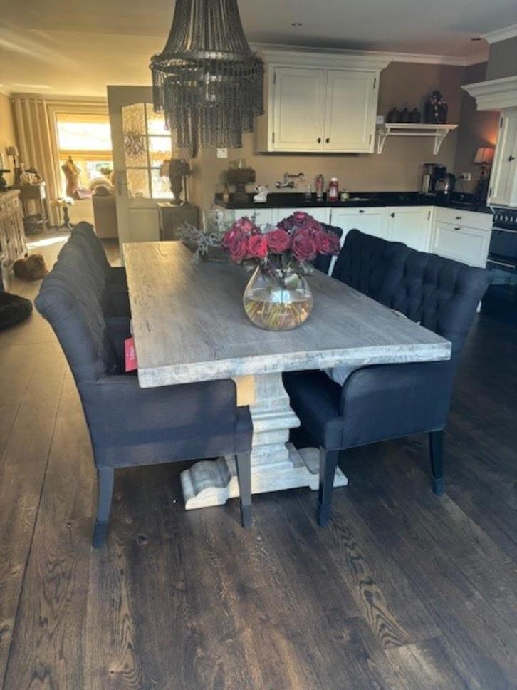 Robuuste kloostertafel, Huis en Inrichting, Tafels | Eettafels, Gebruikt, 50 tot 100 cm, 200 cm of meer, Vijf personen of meer