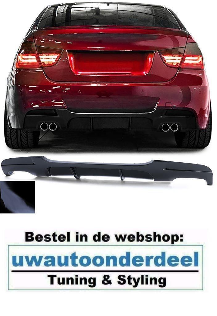 Diffuser Glans Zwart 4 x Uitlaat Voor Bmw 3 serie E90 E91 M, Auto diversen, Tuning en Styling, Verzenden