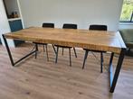 Eettafel mangohout (220 x 90 cm), Ophalen, Gebruikt, 200 cm of meer, 50 tot 100 cm