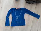Blauw shirtje van Kiezeltje, maat 110/116, Kiezeltje, Meisje, Gebruikt, Shirt of Longsleeve