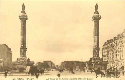 (376-166-041) Paris La Place de la Nation, Verzamelen, Ansichtkaarten | Buitenland, Frankrijk, Verzenden