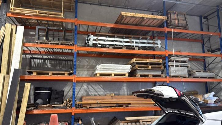 Palletstelling magazijnstelling stelling set 9 mtr. koopje!, Zakelijke goederen, Kantoor en Winkelinrichting | Magazijn, Stelling en Opslag