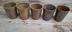 SALE 5 Landelijke Franse gres bekers, Gres Pots Digoin, Antiek en Kunst, Ophalen of Verzenden