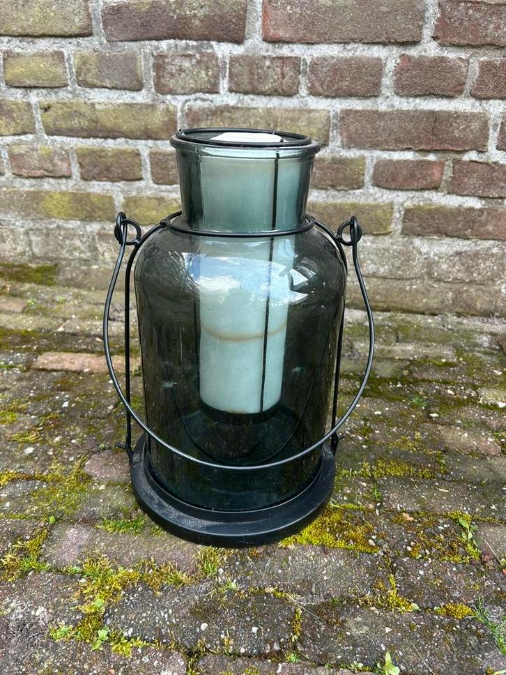 Heel grote glazen kaars standaard met grote kaars, Tuin en Terras, Tuinwanddecoratie, Nieuw, Ophalen