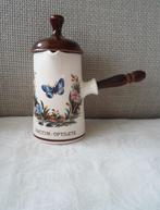 Melkkan Zenith Gouda.Porselein met houten handgreep.Jaren'70, Huis en Inrichting, Keuken | Servies, Overige typen, Ophalen of Verzenden