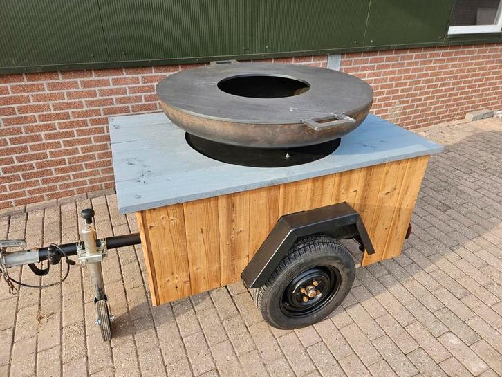 BBQ Plancha Vuurschaal, Tuin en Terras, Houtskoolbarbecues, Zo goed als nieuw, Ophalen