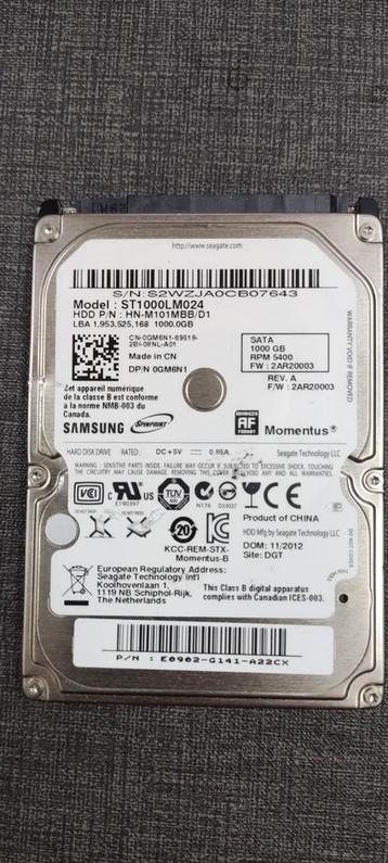 Samsung 1 GB Harddisk 2.5 Inch SATA (past in Eufy HomeBase4) beschikbaar voor biedingen