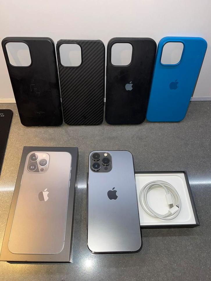 Zeer nette iPhone 13 Pro Max grijs 128GB, Telecommunicatie, Mobiele telefoons | Apple iPhone, Zo goed als nieuw, 128 GB, Zonder abonnement