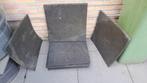 8 rubberen tegels 50x50, Ophalen, Gebruikt, Rubber, Overige typen