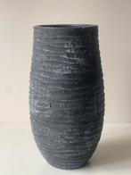 TS Antraciet Grijze Bloempot/Vaas, Huis en Inrichting, Woonaccessoires | Vazen, Ophalen, Steen, Gebruikt, Zwart