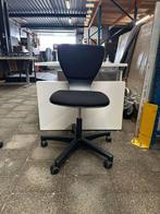 8x Zwarte gestoffeerde Schoolstoel / Leerlingstoel, Niet ingevuld, Gebruikt, Stof, Zwart