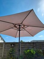 Parasol met gietijzeren voet 3 meter doorsnee, Tuin en Terras, Ophalen, Gebruikt, Parasolvoet, Kantelbaar