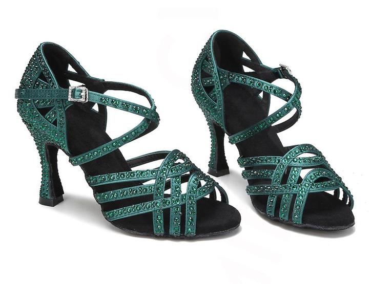 Groene latin glitter dans hakken salsa ballroom dansschoenen, Kleding | Dames, Schoenen, Nieuw, Dansschoenen, Groen, Verzenden