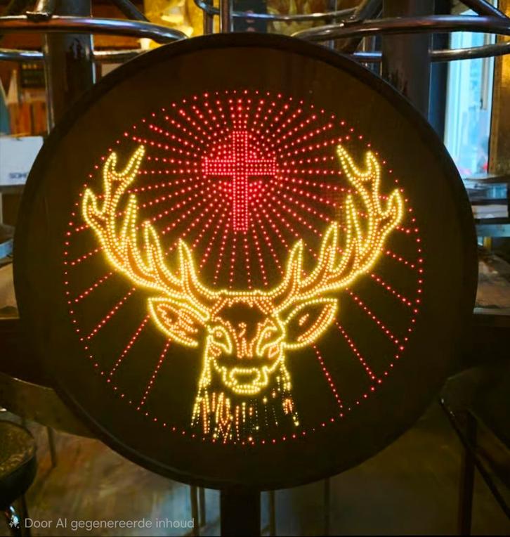 Jagermeister Lichtreclame, Verzamelen, Merken en Reclamevoorwerpen, Zo goed als nieuw, Lichtbak of (neon) lamp, Ophalen of Verzenden