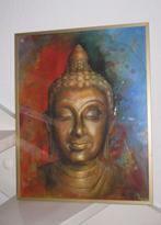 Boeddha Afbeelding / Goudkleurige Aluminium Lijst, Ophalen, Gebruikt, Minder dan 50 cm