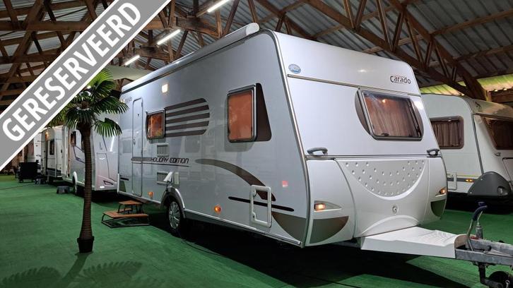 Hymer Carado Holiday 363 C Voortent//Airco/Mover, Caravans en Kamperen, Caravans, Bedrijf, 1000 - 1250 kg, Overige, Carado, Dwars-stapelbed