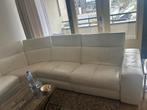 ***Wit leren hoekbank - comfortabel ***, Huis en Inrichting, Banken | Bankstellen, Gebruikt, Hoekbank, 300 cm of meer, Ophalen of Verzenden
