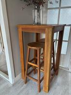 Tuin Bar Tafel met 2 Krukken, Gebruikt, Met voetsteun, Ophalen of Verzenden, 90 cm of meer