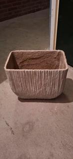 Grote binnen pot beige grijs rechthoek plantenbak, Tuin en Terras, Ophalen, Steen, Minder dan 30 cm, Minder dan 60 cm