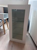 Kast, hangkast, vitrinekast met glasplaten wit, Ophalen, Gebruikt, Minder dan 150 cm, Minder dan 100 cm
